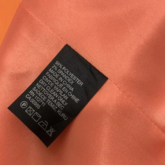 Jay Godfrey Dress Sheath Midi A-Line Sleeveless V-Neck Asymmetrical Orange 4 - Picture 9 of 11